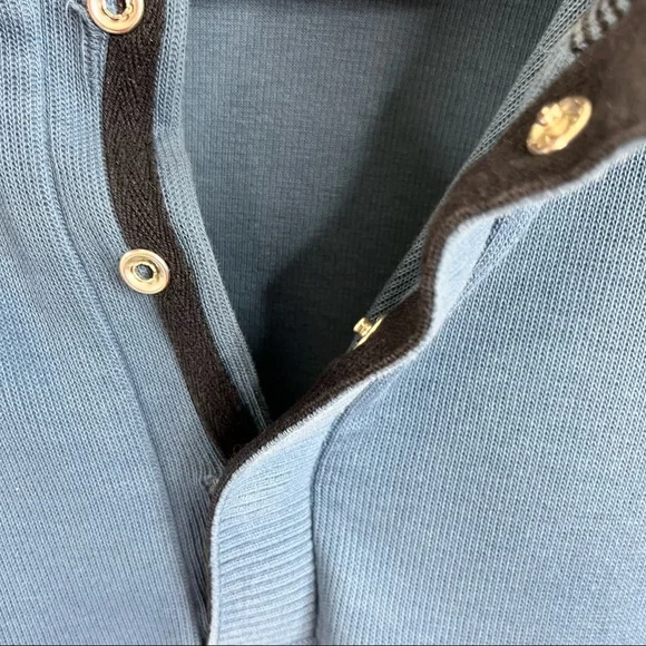 BOSS Hugo Boss Knit 1/4 Snap Contrast Pop Over Sweater - Picture 6 of 8